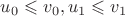 $u_0\leqslant v_0, u_1\leqslant v_1$
