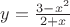 $y = \frac{3 - x^2}{2+x}$