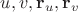 $u, v, \mathbf r_u, \mathbf r_v$