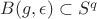 $B(g,\epsilon)\subset S^q$