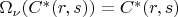 $\Omega_{\nu}(C^*(r, s)) = C^*(r, s)$