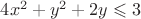 $4x^2+y^2+2y\leqslant 3