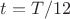 $t=T/12$