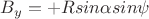 $B_y=+R sin \alpha sin \psi$