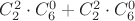 $C_2^2\cdot C_6^0+C_2^2\cdot C_6^0$