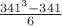 $\frac{341^3-341}{6}$