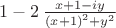 $1-2\,{\frac {x+1-iy}{ \left( x+1 \right) ^{2}+{y}^{2}}}$