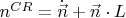 $n^{CR} = \dot{\Vec n} + \Vec n \cdot L$
