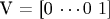 V = [0 \cdots 0 \ 1]