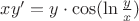 $xy'=y \cdot \cos(\ln \frac{y}{x})$