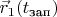 $\vec r_1(t_{\text{зап}})$