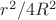 $r^2/4R^2$