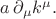 $a\,\partial_\mu k^\mu.$