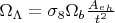 \Omega_\Lambda = \sigma_8\Omega_b\frac{A_e_h}{t^2}