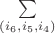 $\sum\limits_{(i_6,i_5,i_4)}$