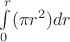 $\int\limits_{0}^{r}(\pi r^2)dr$