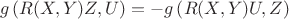 $$g\left( {R(X,Y)Z,U} \right) =  - g\left( {R(X,Y)U,Z} \right)$$
