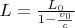 $L=\frac{L_0}{1-\frac{v_0}c}$