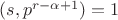 $(s, p^{r-\alpha+1})=1$