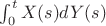 $\[\int_0^t {X(s)} dY(s)\]$