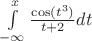 $\int\limits_{- \infty}^x \frac{\cos (t^3)}{t+2}dt$