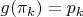 $g(\pi_k)=p_k$