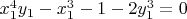 $x_1^4y_1-x_1^3-1-2y_1^3=0$