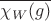 $\overline{\chi_W(g)}$