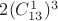 $2(C_{13}^1)^3$