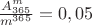 $\frac{A^m_{365}} {m^{365}}=0,05$