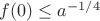 $f(0)\le a^{-1/4}$