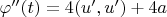 $\varphi '' (t) = 4 (u',u') + 4a$