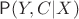$\Prob(Y,C|X)$