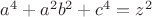 $a^4+a^2b^2+c^4=z^2$
