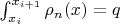 $\int_{x_i}^{x_{i+1}}\rho_n(x)=q$