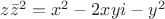 $z\bar{z}^2 = x^2 - 2xyi - y^2$