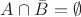 $A\cap \bar B=\emptyset$