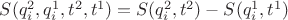$S(q_i^2,q_i^1,{t^2},{t^1}) = S(q_i^2,{t^2}) - S(q_i^1,{t^1})$
