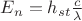 $E_n = h_{st}\frac{c}{\lambda}$