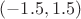 $(-1.5, 1.5)$