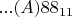 $...(A)88_{11}$