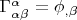 $\Gamma _{\alpha \beta }^\alpha   = \phi _{,\beta } $