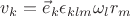 $v_k=\vec{e}_k\epsilon_{klm}\omega_l r_m$