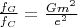 $\frac{f_G}{f_C}=\frac{Gm^2}{e^2}$