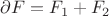 $\partial F=F_1+F_2$ $\partial F=F_1+F_2$