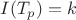 $I(T_p)=k$