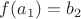 $f(a_1) = b_2$