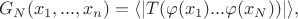 $$
G_{N}(x_{1},...,x_{n}) = \langle | T(\varphi (x_{1})...\varphi (x_{N}))|\rangle ,
$$
