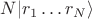 $N|r_1 \dots r_N\rangle$