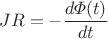 $$JR=-\frac{d \varPhi(t)}{dt}$$